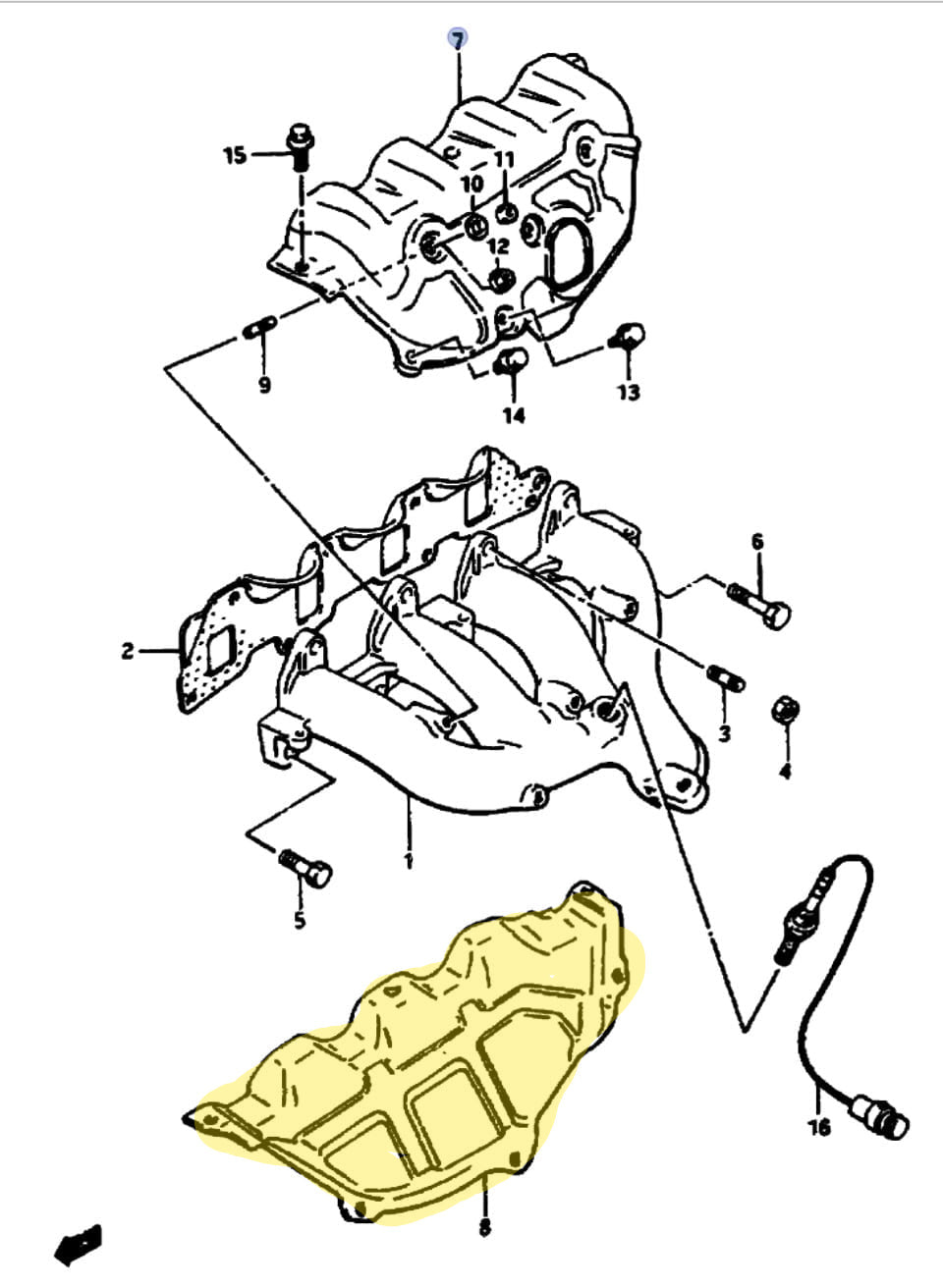Exhaust Manifold Cover Bottom