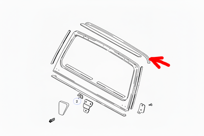 Top Front Window Weatherstip Soft Top