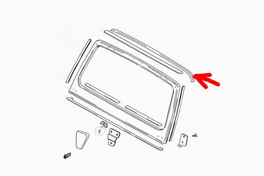 Top Front Window Weatherstip Soft Top