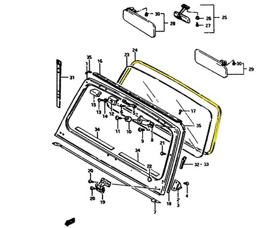 Front Windscreen Rubber